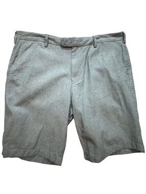 J.Crew Men's Rivington Linen Chino Shorts Flat Front Size 38W Light Blue Solid